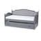 Baxton Studio Marlie Grey Grey Finished Wood Twin Size Daybed with Trundle 158-9629 - alternate 1